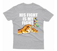 Maglietta His Fight Is My Fight Autism Awareness Day Promoting Love...
