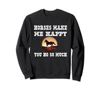 Maglietta Horses Make Me Happy You Not So Much Ranch Felpa