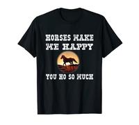 Maglietta Horses Make Me Happy You Not So Much Ranch Maglietta
