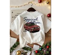 Maglietta Howell con stampa vintage di auto ES30 in stile Y2K, versatile per tutte le stagioni, casual, in tessuto morbido, elastico e confortevole L,M,S,XLAutoTessuto