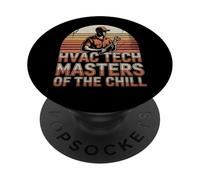 Maglietta HVAC Master of the Chill - Tecnico HVAC retrò PopSockets PopGrip Adesivo