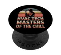 Maglietta HVAC Master of the Chill - Tecnico HVAC retrò PopSockets PopGrip Adesivo