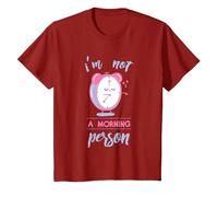 Maglietta I Am Not a Morning Person Maglietta, Bambini, Mirtillo Rosso, 12 Anni