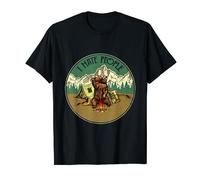 Maglietta "I Hate People Funny Bear Drinking Camper Maglietta