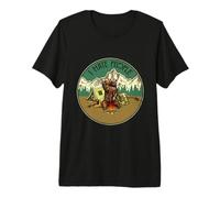 Maglietta I Hate People Funny Bear Drinking Camper Maglietta Premium