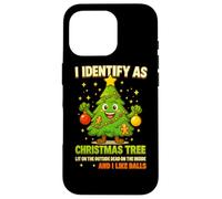 Maglietta I Identify As A Christmas Tree Lit On The Outside Custodia per iPhone 16 Pro