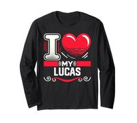 Maglietta "I Love My LUCAS Nome LUCAS Maglia a Manica