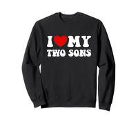 Maglietta "I love my two sons", madre e padre di 2 figli Felpa