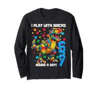 Maglietta I Play with Bricks 6 7 Hours per Day Maglia a Manica