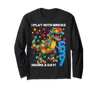 Maglietta I Play with Bricks 6 7 Hours per Day Maglia a Manica