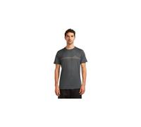 Icebreaker Merino 150 Tech Lite Range Stripes Short Sleeve T-shirt Verde XL Uomo