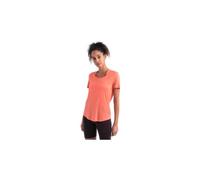 Maglietta icebreaker merino 125 cool lite sphere iii arancione a collo alto