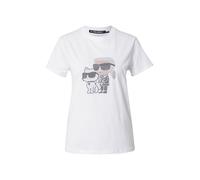 Maglietta 'Ikon' Donna Karl Lagerfeld L beige / nero / bianco