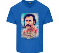 Maglietta In Cotone A V Con Citazione Di Pablo Escobar