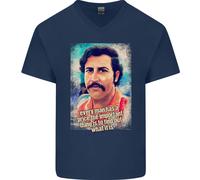 Maglietta In Cotone A V Con Citazione Di Pablo Escobar