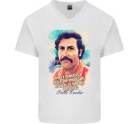 Maglietta In Cotone A V Con Citazione Di Pablo Escobar