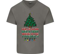 Maglietta In Cotone A V Da Uomo Wheres The Tyrenol? Film Di Natale