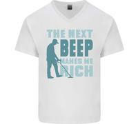 Maglietta In Cotone A V Divertente Per Uomini Metal Detecting The Next Beep