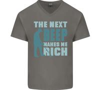 Maglietta In Cotone A V Divertente Per Uomini Metal Detecting The Next Beep