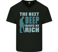 Maglietta In Cotone A V Divertente Per Uomini Metal Detecting The Next Beep