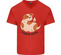 Maglietta In Cotone A V Divertente Per Uomini, Odio I Gatti