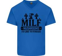 MAGLIETTA IN COTONE A V-NECK PER UOMO MILF FUNGHI CHE MI PIACE RACCOGLIERE