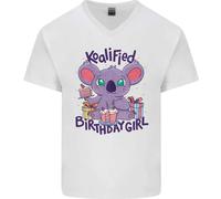 Maglietta In Cotone A V Per Ragazza Koalified Compleanno 3 4 5 6 7 8 9