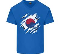 Maglietta In Cotone A V Per Uomini Con Bandiera Della Corea Del Sud Korean Day