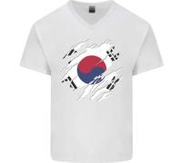 Maglietta In Cotone A V Per Uomini Con Bandiera Della Corea Del Sud Korean Day