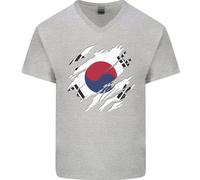 Maglietta In Cotone A V Per Uomini Con Bandiera Della Corea Del Sud Korean Day
