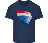 Maglietta In Cotone A V Per Uomini Con Bandiera Olandese Curva Dei Paesi Bassi