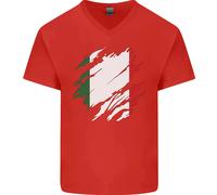 Maglietta In Cotone A V Per Uomini Giorno Degli Italiani Bandiera D'Italia