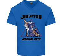 Maglietta In Cotone A V Per Uomini Jiu Jitsu Word Cloud MMA Mixed Martial Arts