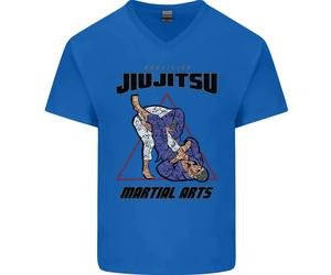 Maglietta In Cotone A V Per Uomini Jiu Jitsu Word Cloud MMA Mixed Martial Arts