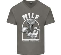 MAGLIETTA In Cotone A V Per Uomini MILF Funghi Che Mi Piace Raccolta