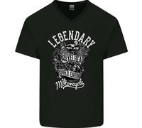 Maglietta In Cotone A V Per Uomo Biker Legendary Shovelhead