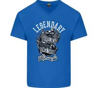 Maglietta In Cotone A V Per Uomo Biker Legendary Shovelhead