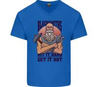 Maglietta In Cotone A V Per Uomo Blacksmiths Hit It Hard And Get It Hot