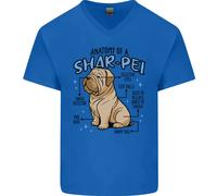 Maglietta In Cotone A V Per Uomo Con Anatomia Divertente Del Shar Pei