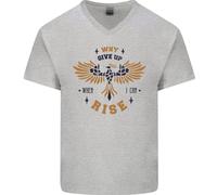 Maglietta In Cotone A V Per Uomo Con Citazione Motivazionale Rising Phoenix