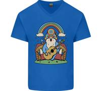 Maglietta In Cotone A V Per Uomo Con Gnomi Hippie E Funghi Magici Trippy