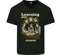 Maglietta In Cotone A V Per Uomo Con Tavola Ouija E Apprendimento Delle Lettere