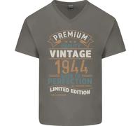 Maglietta In Cotone A V Per Uomo Del 82° Compleanno Vintage 1944