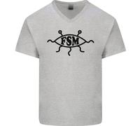 Maglietta In Cotone A V Per Uomo Del FSM Chiesa Mostro Di Spaghetti Volante Ateo