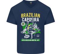 Maglietta In Cotone A V Per Uomo Di Capoeira Brasiliana Mixed Martial Arts MMA