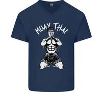 Maglietta In Cotone A V Per Uomo Di Muay Thai Fighter Mixed Martial Arts MMA