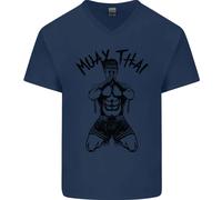 Maglietta In Cotone A V Per Uomo Di Muay Thai Fighter Mixed Martial Arts MMA