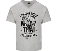 Maglietta In Cotone A V Per Uomo Di Muay Thai Full Contact MMA