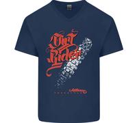 Maglietta In Cotone A V Per Uomo Dirt Rider Motocross MotoX Bike Motosport