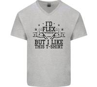 Maglietta In Cotone A V Per Uomo Divertente Gym Id Flex Ma Mi Piace Questa